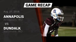 Recap: Annapolis  vs. Dundalk  2016