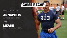 Recap: Annapolis  vs. Meade  2016