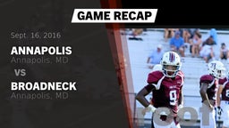 Recap: Annapolis  vs. Broadneck  2016