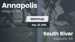 Matchup: Annapolis High vs. South River  2016