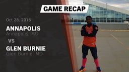 Recap: Annapolis  vs. Glen Burnie  2016