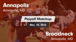 Matchup: Annapolis High vs. Broadneck  2016
