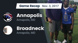 Recap: Annapolis  vs. Broadneck  2017