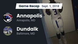 Recap: Annapolis  vs. Dundalk  2018