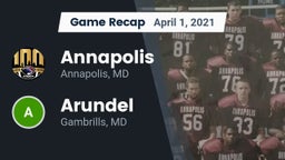 Recap: Annapolis  vs. Arundel  2021