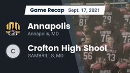 Recap: Annapolis  vs. Crofton High Shool  2021