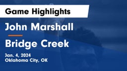 John Marshall  vs Bridge Creek  Game Highlights - Jan. 4, 2024