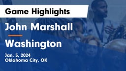 John Marshall  vs Washington  Game Highlights - Jan. 5, 2024