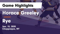 Horace Greeley  vs Rye Game Highlights - Jan. 15, 2020