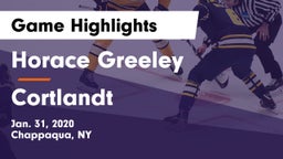 Horace Greeley  vs Cortlandt Game Highlights - Jan. 31, 2020