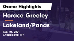 Horace Greeley  vs Lakeland/Panas Game Highlights - Feb. 21, 2021