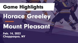 Horace Greeley  vs Mount Pleasant Game Highlights - Feb. 14, 2022