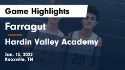 Farragut  vs Hardin Valley Academy Game Highlights - Jan. 13, 2022