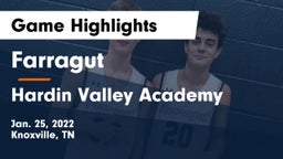 Farragut  vs Hardin Valley Academy Game Highlights - Jan. 25, 2022