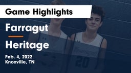 Farragut  vs Heritage  Game Highlights - Feb. 4, 2022