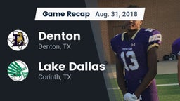 Recap: Denton  vs. Lake Dallas  2018