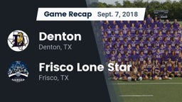 Recap: Denton  vs. Frisco Lone Star  2018