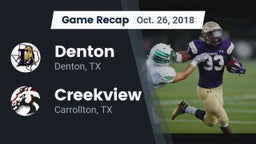 Recap: Denton  vs. Creekview  2018