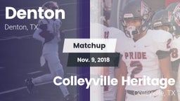 Matchup: Denton  vs. Colleyville Heritage  2018