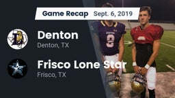 Recap: Denton  vs. Frisco Lone Star  2019