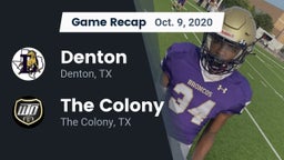 Recap: Denton  vs. The Colony  2020