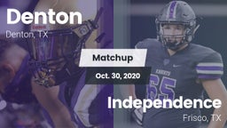 Matchup: Denton  vs. Independence  2020