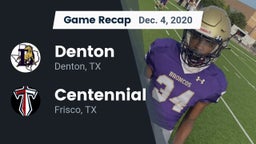 Recap: Denton  vs. Centennial  2020