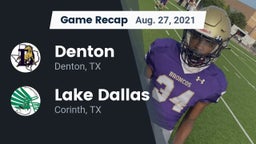 Recap: Denton  vs. Lake Dallas  2021
