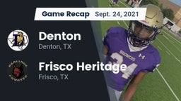 Recap: Denton  vs. Frisco Heritage  2021