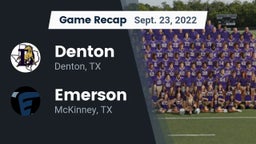 Recap: Denton  vs. Emerson  2022