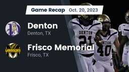 Recap: Denton  vs. Frisco Memorial  2023