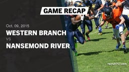 Recap: Western Branch  vs. Nansemond River  2015