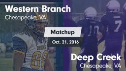 Matchup: Western Branch High vs. Deep Creek  2016