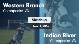 Matchup: Western Branch High vs. Indian River  2016
