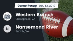 Recap: Western Branch  vs. Nansemond River  2017