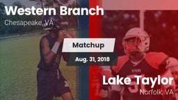 Matchup: Western Branch High vs. Lake Taylor  2018