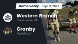 Recap: Western Branch  vs. Granby  2021