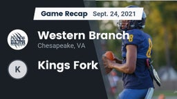 Recap: Western Branch  vs. Kings Fork 2021