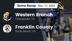 Recap: Western Branch  vs. Franklin County  2022