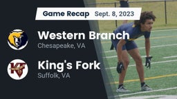 Recap: Western Branch  vs. King's Fork  2023