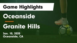 Oceanside  vs Granite Hills  Game Highlights - Jan. 10, 2020