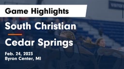 South Christian  vs Cedar Springs  Game Highlights - Feb. 24, 2023