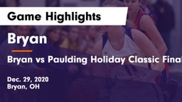Bryan  vs Bryan vs Paulding   Holiday Classic Finals Game Highlights - Dec. 29, 2020