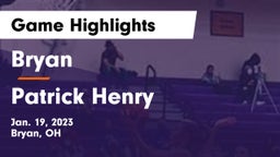 Bryan  vs Patrick Henry  Game Highlights - Jan. 19, 2023