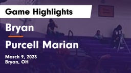 Bryan  vs Purcell Marian  Game Highlights - March 9, 2023