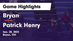 Bryan  vs Patrick Henry  Game Highlights - Jan. 28, 2022