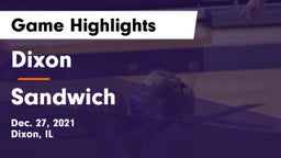 Dixon  vs Sandwich  Game Highlights - Dec. 27, 2021