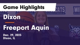 Dixon  vs Freeport Aquin Game Highlights - Dec. 29, 2023