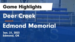 Deer Creek  vs Edmond Memorial  Game Highlights - Jan. 21, 2023