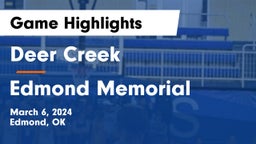 Deer Creek  vs Edmond Memorial  Game Highlights - March 6, 2024